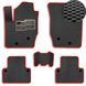 Buy EVA floor mats for Volvo XC-90 2002-2014 with heel pad Black-Red edging 5 pcs 79452 Floor mats for Volvo